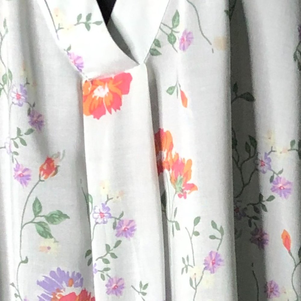 📌 Floral Spring / Summer Plus Size Pull On 3/4 Sleeves Blouse - Picture 13 of 13